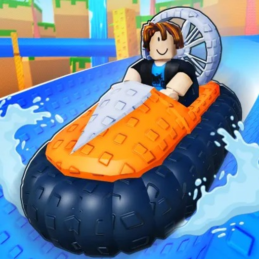 Raft Ride Down a Jungle Waterslide