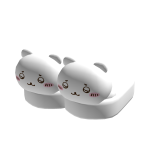  𖹭 : kawaii white chiikawa bear slippers