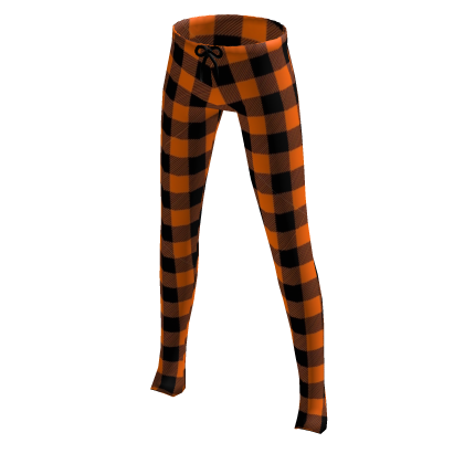 Orange plaid pj matching halloween rot dh ok