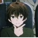 The boy is