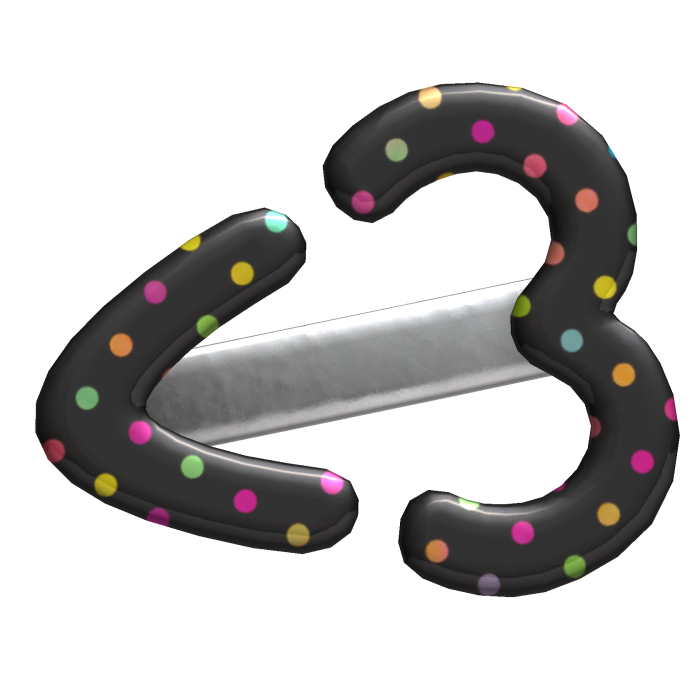𝓓 | dollie <3 hairclip - black confetti 