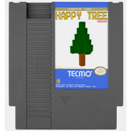 sad man happy tree
