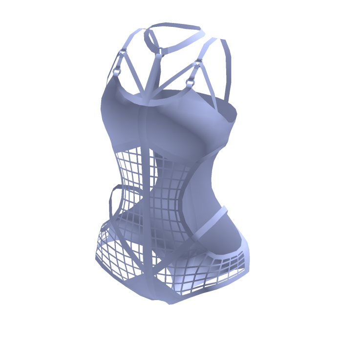 Light Blue Cage Corset Bikini