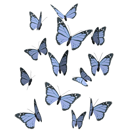 Blue Butterflies Long Hair Decoration Roblox item