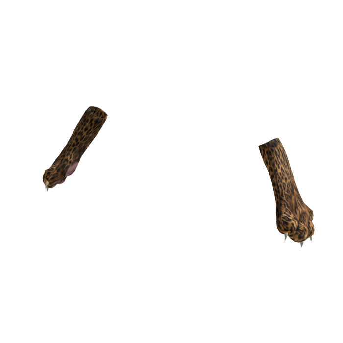 Leopard Therian Paws Fluffy Animal Hand Puffers