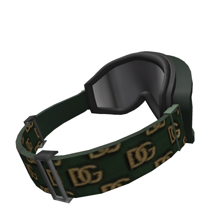 Green Designer Ski Goggles | Raised Sideways