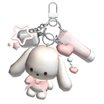 🍀Preppy Pink Bunny Keychain