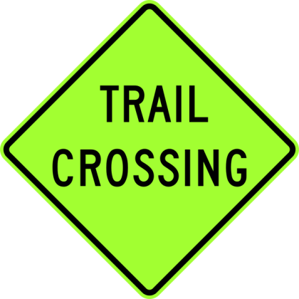 Trail Crossing Sign Flourescent Roblox decal