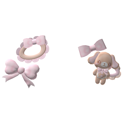 . ‿ ♡ gingerbread sugarbunny pink cookie clips