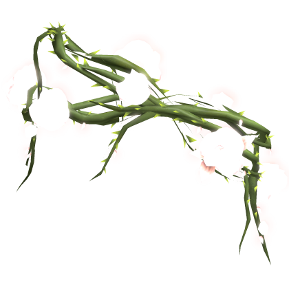 Glowing Fantasy Thorn Vines With Pink Roses Front