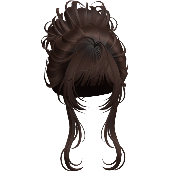 Messy Elegant Anime Bun Silky Brown