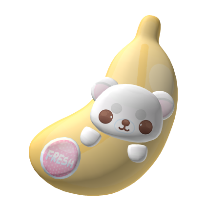 Fresh White Banana Bear BackPlush >-<
