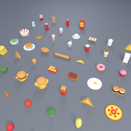 Low Poly Food Pack Fruit Burger Sushi Drink x60 preview 5