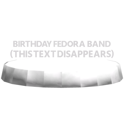 ADDON - Birthday Fedora Band | Sparkletime White