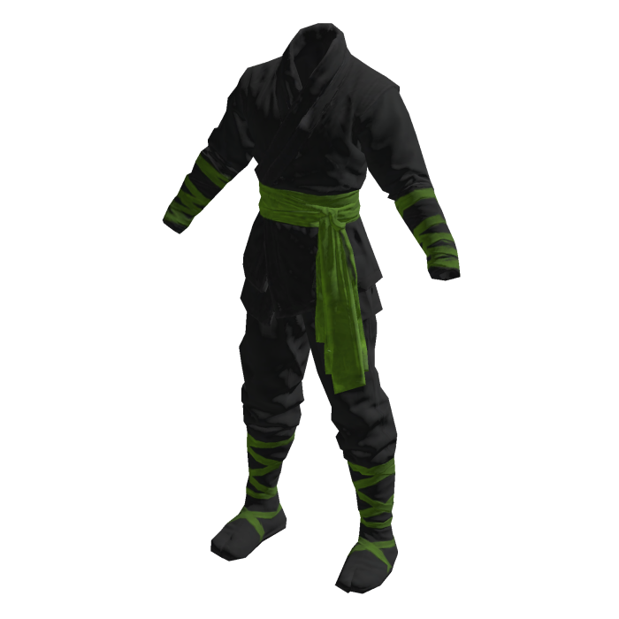 Black Green Ninja Suit