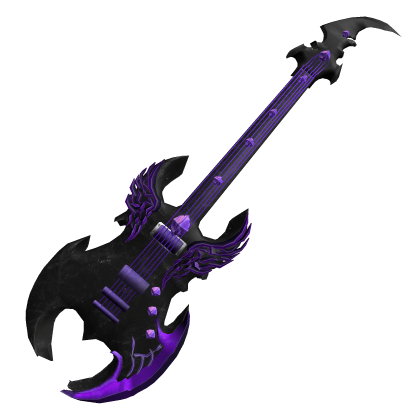 Purple and Black Metal Guitar