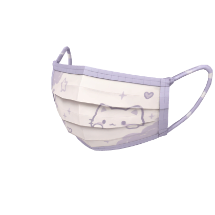 Pastel Kawaii Lavender Cat Mask