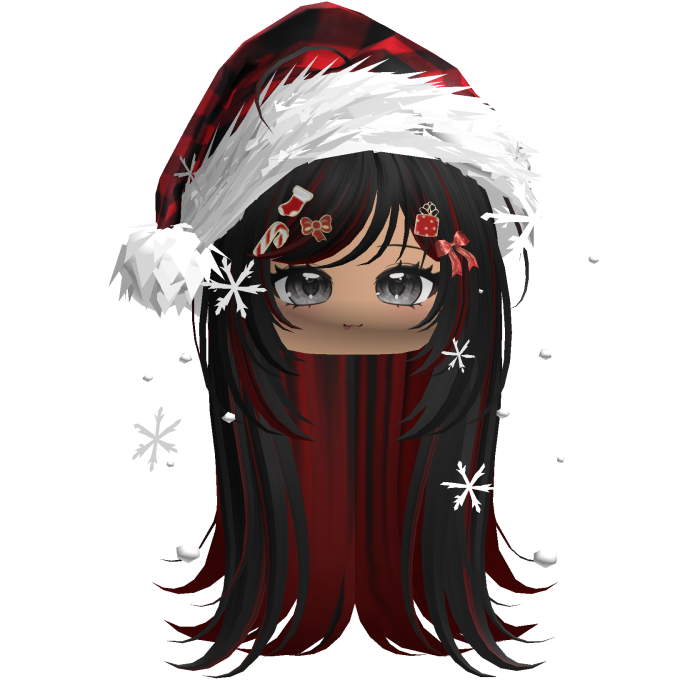 Emo Vamp Christmas Hair (Black&Red)