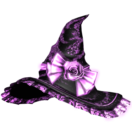 ♡ [ GLOWING ] witch halloween purple hat emissive 