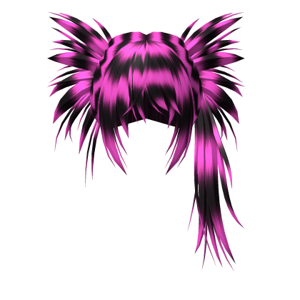 Y2K Spikey Alt Scene Hair Black and Pink