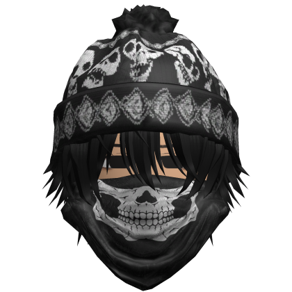 moe boy with emo skull beanie + mask