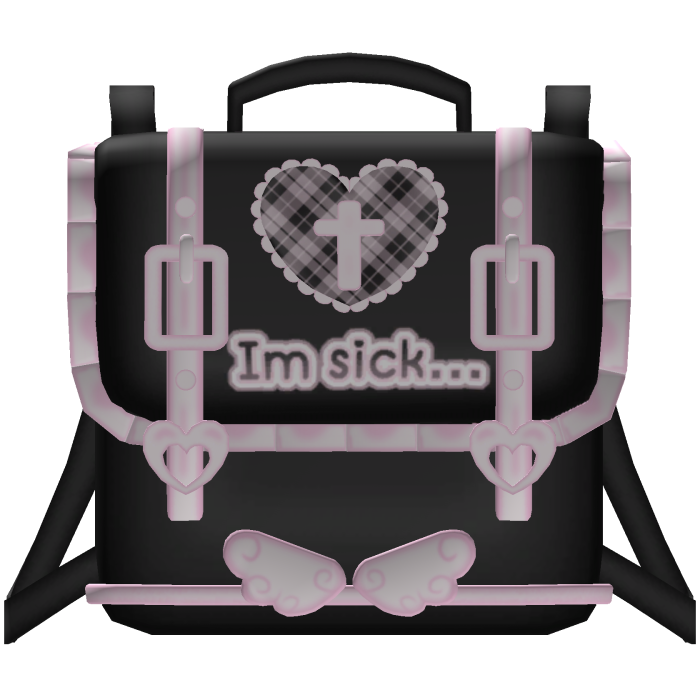 ♡ im sick backpack black 1.0