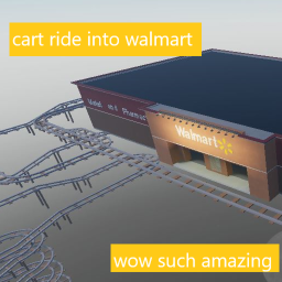 cart ride into walmart