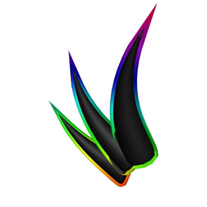 Right Cartoony Rainbow Shoulder Spikes