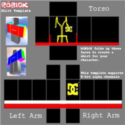 Red and yellow DC hoodie FOR MANTHESHIP Roblox decal