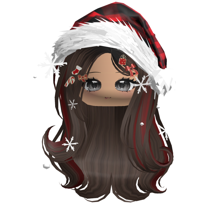 Lush Gentle Swirls w/Santa Hat (Brown&Red)