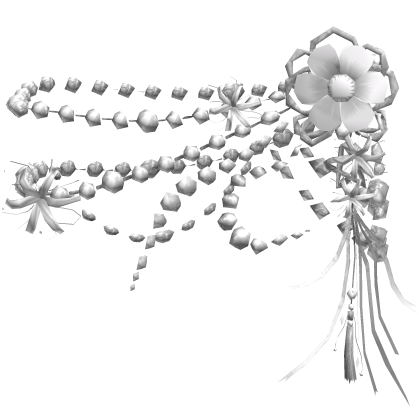 White Pearl Spider Lilly Asia Style Waist