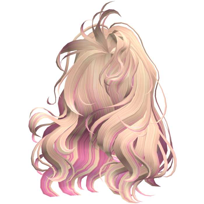 Curly Blowout Blonde & Pink