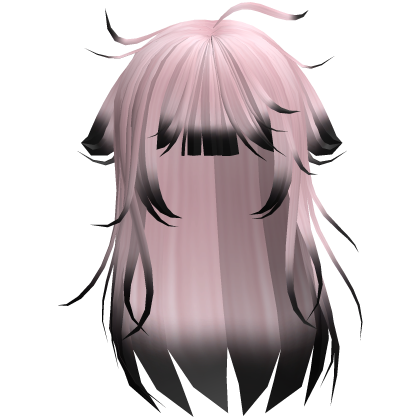 cute messy windy hair in pink Roblox item