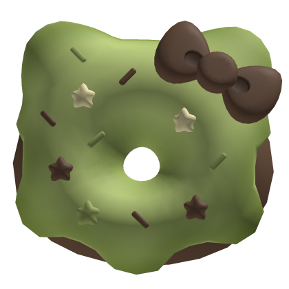 Kitty Donut - Green Brown