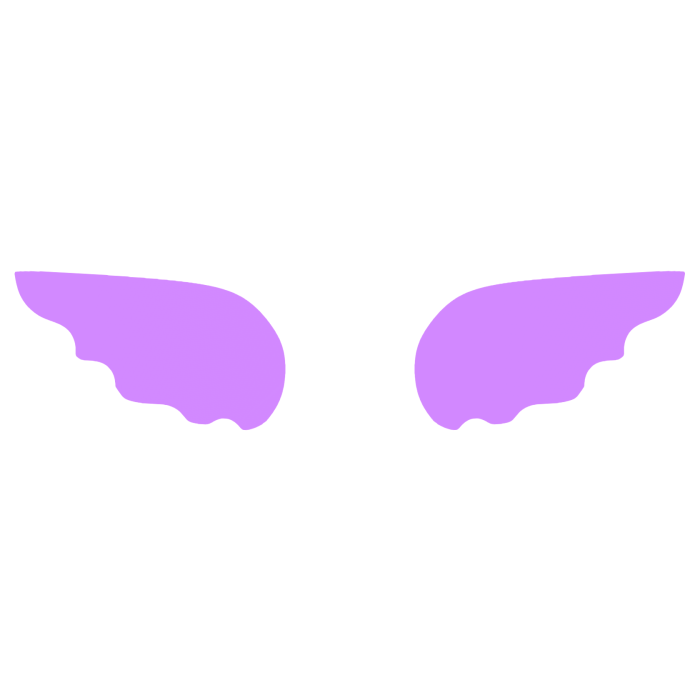 ♡ Cute Simple Sticker Angel Wings in Purple