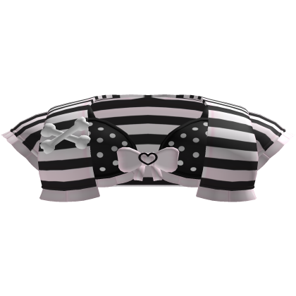 Cutest Black & Pink Striped Top Roblox item