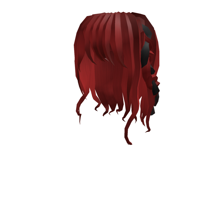 Cute Long Bangs w/ Braided Bow (Red)