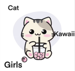 Cat kawaii girls