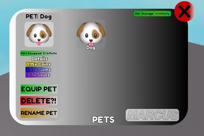 (NON-COPYLOCKED) Simple Pet GUI (non-functional) 