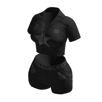 black y2k star girls outfit set thumbnail