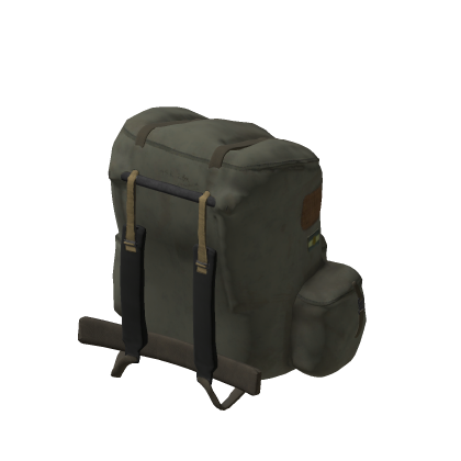 🎯 Green Military Backpack Polygon Car