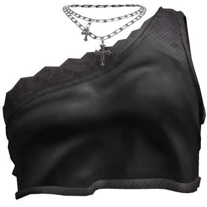 Baddie Top with Necklace Bundle - Black 3.0 Roblox item