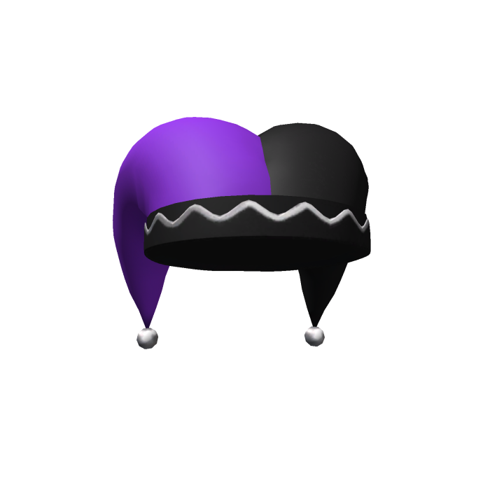 Creepy Purple Jester Halloween Hat