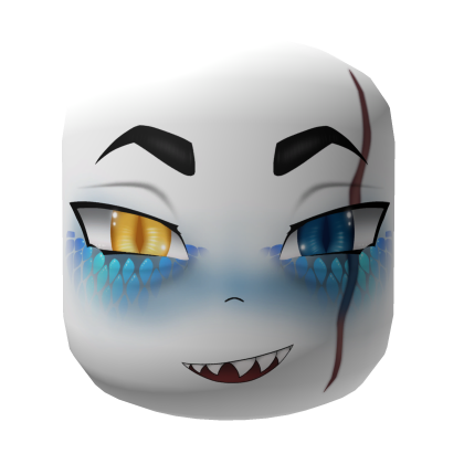 Masculine Summer Shark White Skintone Face Makeup Roblox item
