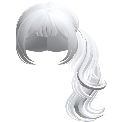 Preppy Dolly Curled Side Ponytail (White)