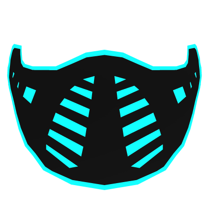 Cartoony Techwear Mask Cyan Roblox item