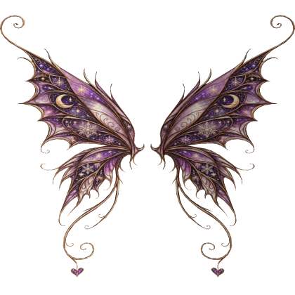 3.0 Halloween Purple Gold Butterfly Fairy Wings