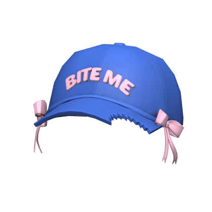 [NEW 🚨] "BITE ME" Cap with Bows in Blue/Pink