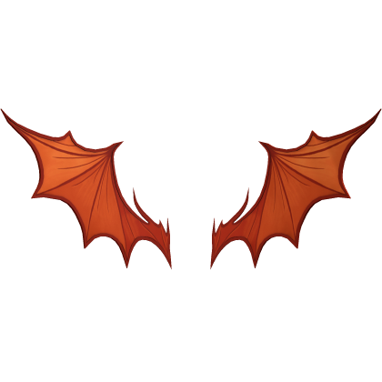orange color gradient gothic bat wings