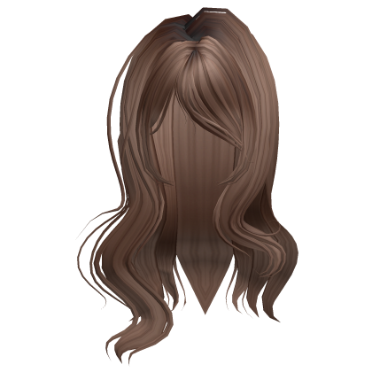 ♡ Dainty Scene Y2k Emo Long Wavy Hair in Brown Roblox item